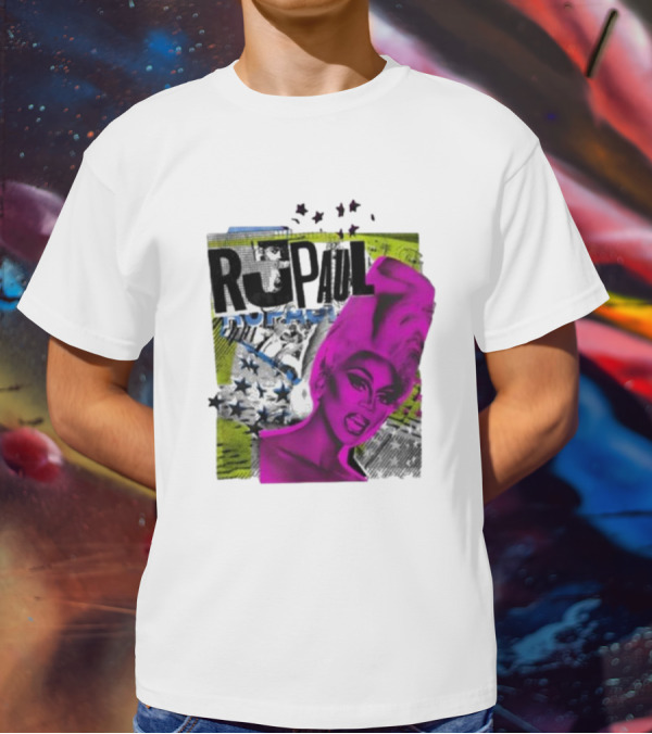 Rupaul Star Power Glam Pop Art Collage T-Shirt