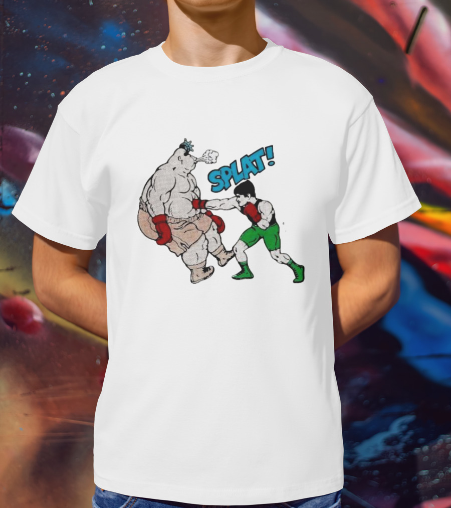 Punch-Out Splat 1989 Nintendo Of America Inc Boxing Match With Little Mac And Opponent T-Shirt