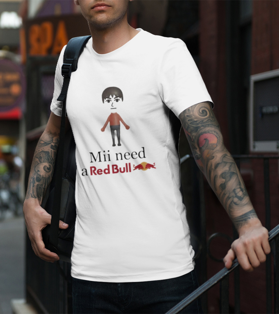 Mii Need A Red Bull Unethicalthreads Gaming Energy T-Shirt