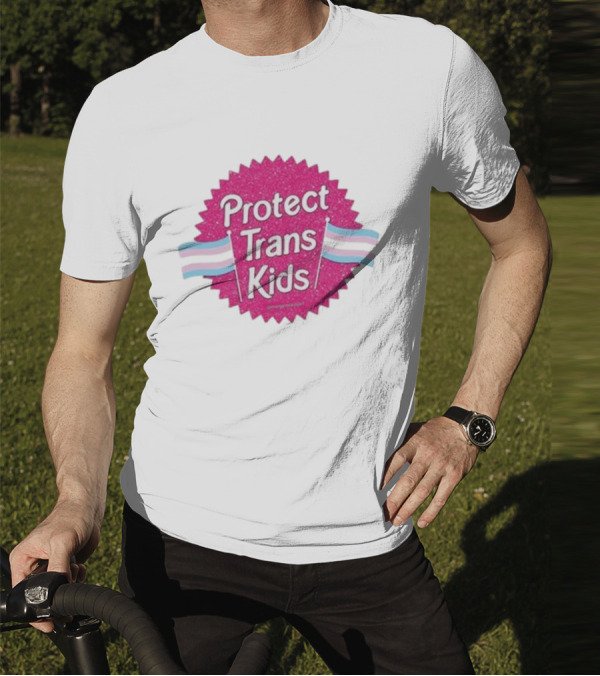 Protect Trans Kids Megamikoart Transgender Flag Pride T-Shirt