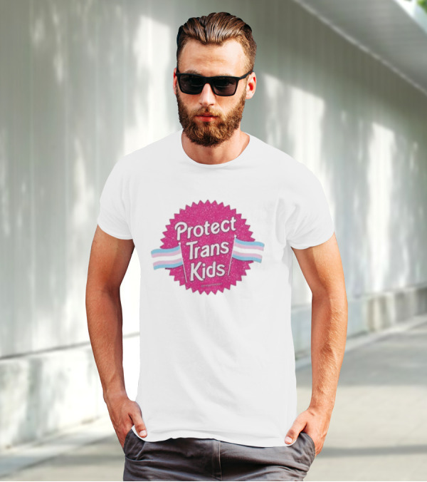 Protect Trans Kids Megamikoart Transgender Flag Pride T-Shirt