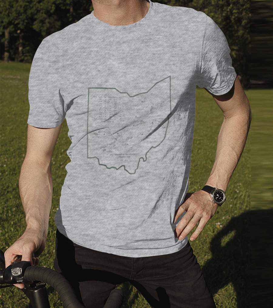 Abercrombie And Fitch Memorial Tournament Ohio State Map Outline T-Shirt