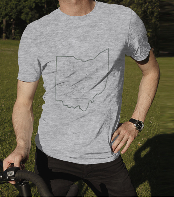 Abercrombie And Fitch Memorial Tournament Ohio State Map Outline T-Shirt