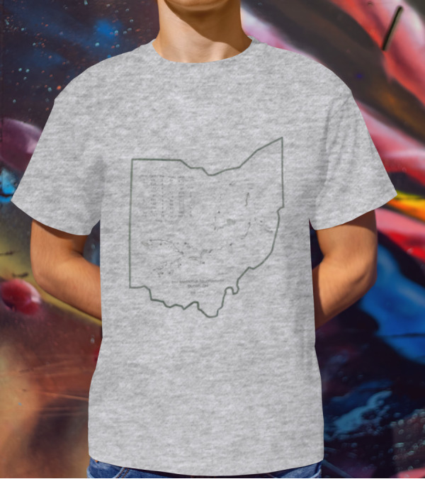 Abercrombie And Fitch Memorial Tournament Ohio State Map Outline T-Shirt
