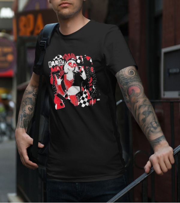 Mariah May All Elite Wrestling Checkerboard Red And Black T-Shirt