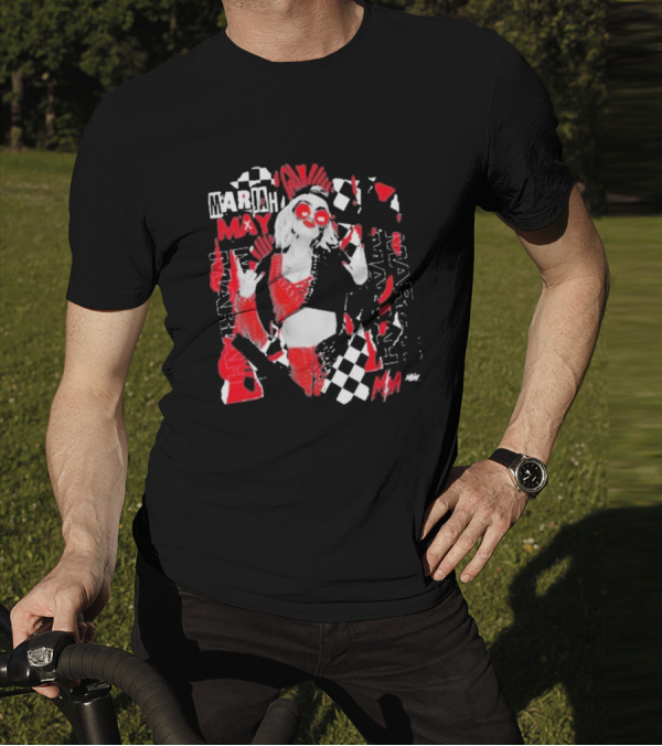 Mariah May All Elite Wrestling Checkerboard Red And Black T-Shirt
