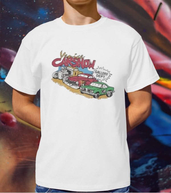 Venice Car Show Gallery Dept Vintage Cars Racing T-Shirt
