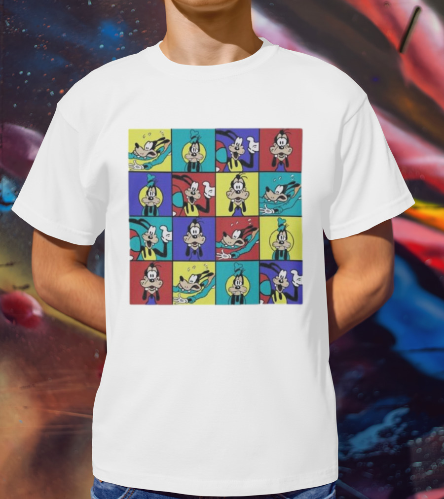 Goofy Multicolored Funny Face Expressions T-Shirt