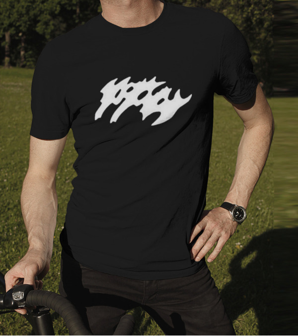 Poppy Updates Distorted Text T-Shirt