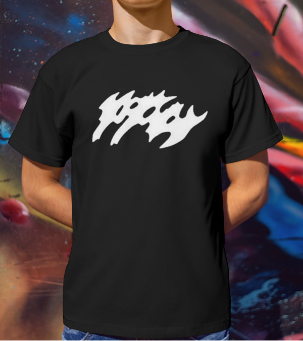 Poppy Updates Distorted Text T-Shirt