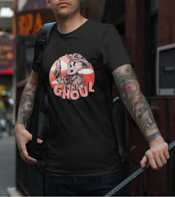 The Ghoul Rubber Hose Style Cowboy Character With Gun In Hand T-Shirt