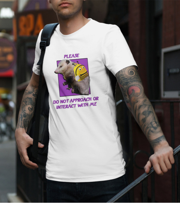 Possumcore Please Do Not Approach Or Interact With Me Bee Backpack T-Shirt