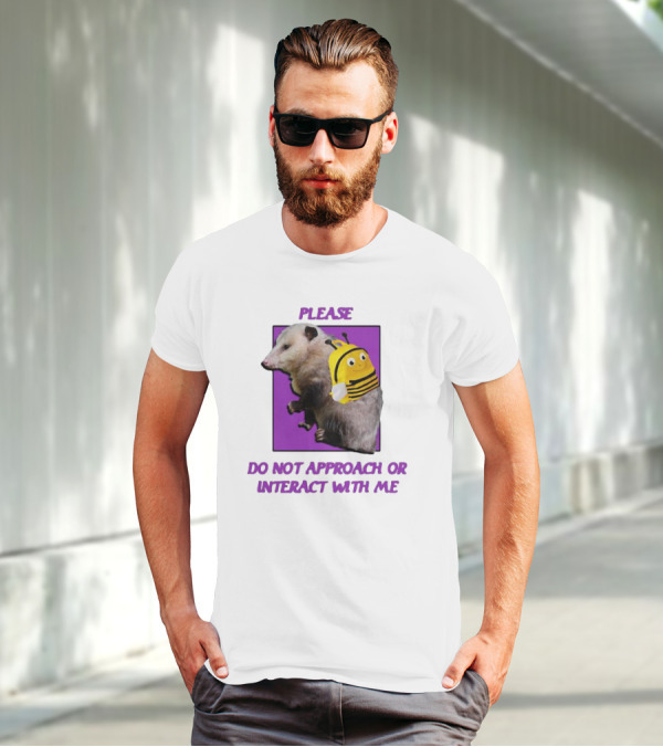 Possumcore Please Do Not Approach Or Interact With Me Bee Backpack T-Shirt