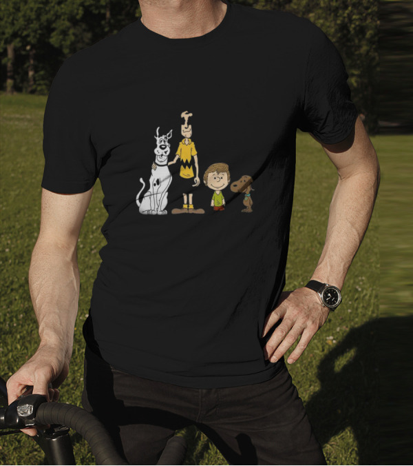 Snoopy Charlie Brown Scooby-Doo Shaggy Rogers Mashup T-Shirt