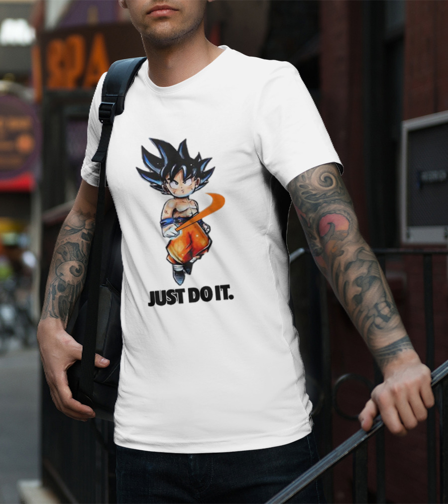 Son Goku Just Do It Dragon Ball Crossover T-Shirt