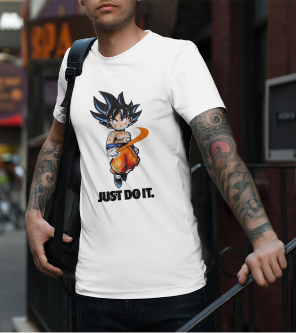 Son Goku Just Do It Dragon Ball Crossover T-Shirt