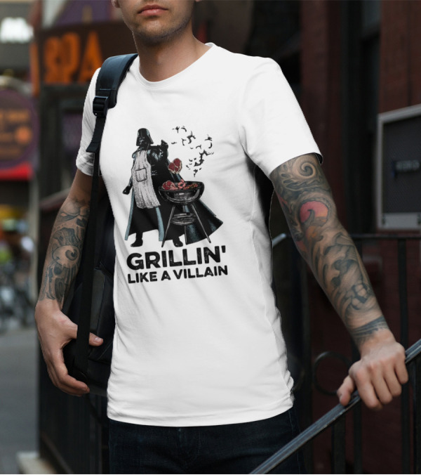 Star Wars Grillin' Like A Villain Darth Vader BBQ Scene T-Shirt