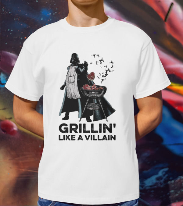 Star Wars Grillin' Like A Villain Darth Vader BBQ Scene T-Shirt