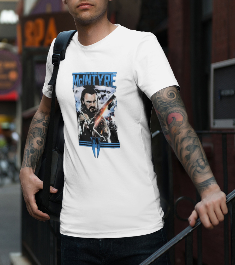 Drew McIntyre Clash Warrior With Sword And Determined Gaze T-Shirt