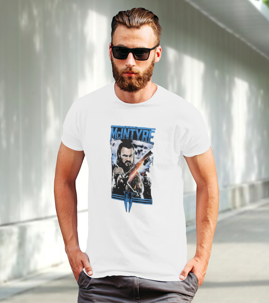 Drew McIntyre Clash Warrior With Sword And Determined Gaze T-Shirt