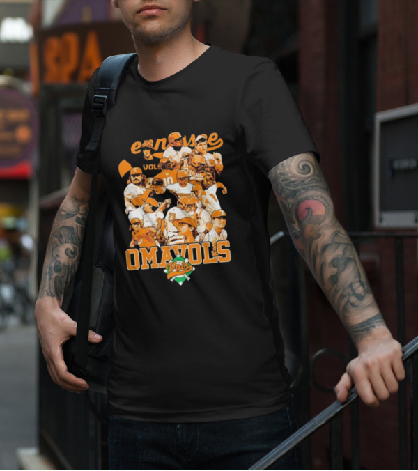 Tennessee Volunteers Omavols Baseball Players Collage T-Shirt