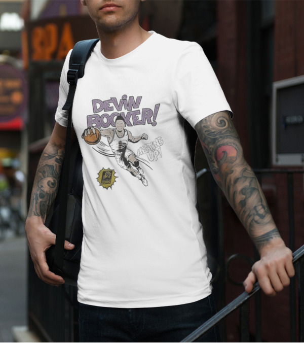 Devin Booker Phoenix Suns Dunking Up Comic T-Shirt