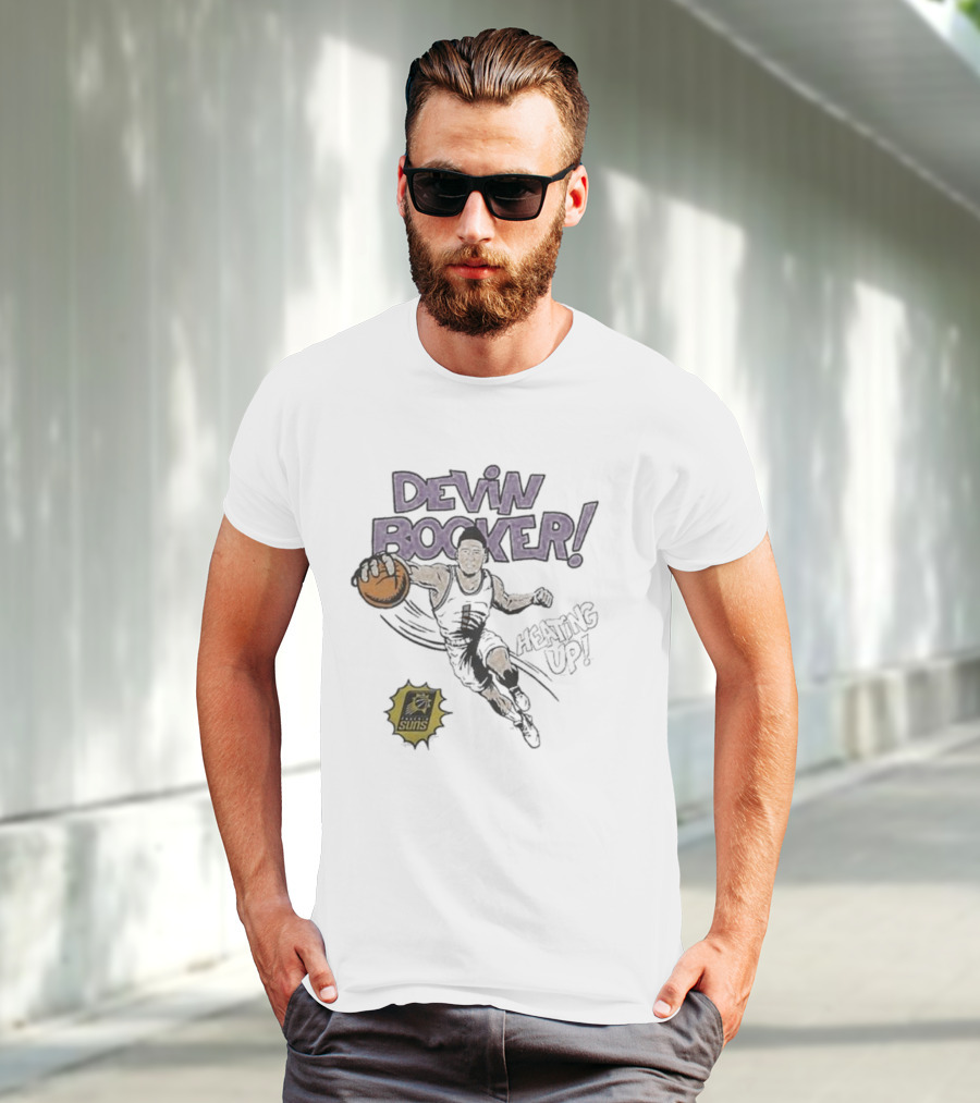 Devin Booker Phoenix Suns Dunking Up Comic T-Shirt