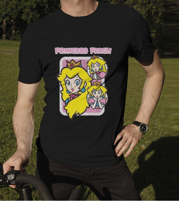 Princess Peach Glitter Super Mario T-Shirt