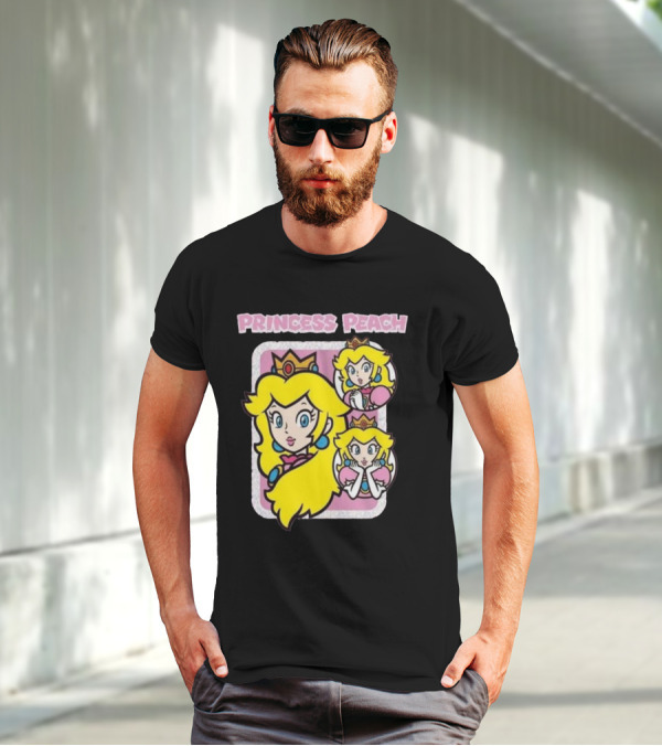 Princess Peach Glitter Super Mario T-Shirt