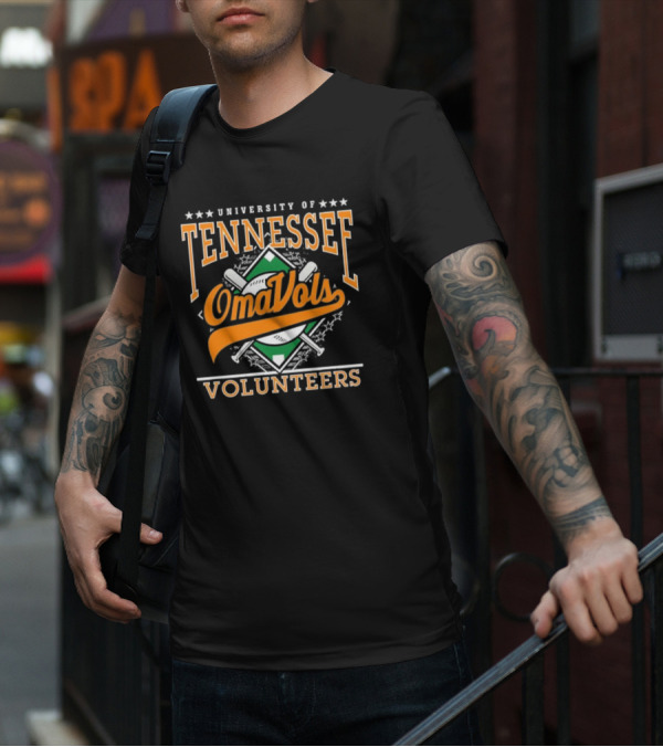 University Of Tennessee OmaVols Volunteers Baseball Throwback T-Shirt