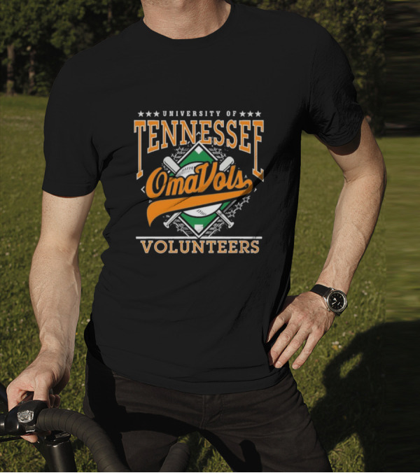 University Of Tennessee OmaVols Volunteers Baseball Throwback T-Shirt