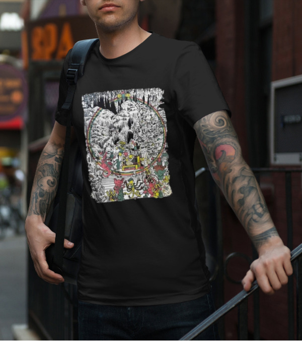 Brian Blomerth Sprinkle’s Glow Mineralogy Psychedelic Cavern Creatures And Vibrant Cosmic Scenes T-Shirt