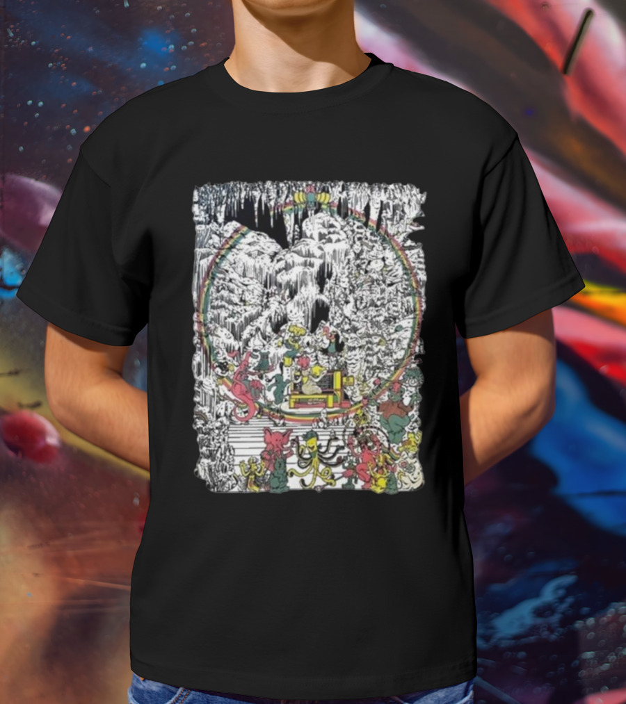 Brian Blomerth Sprinkle’s Glow Mineralogy Psychedelic Cavern Creatures And Vibrant Cosmic Scenes T-Shirt