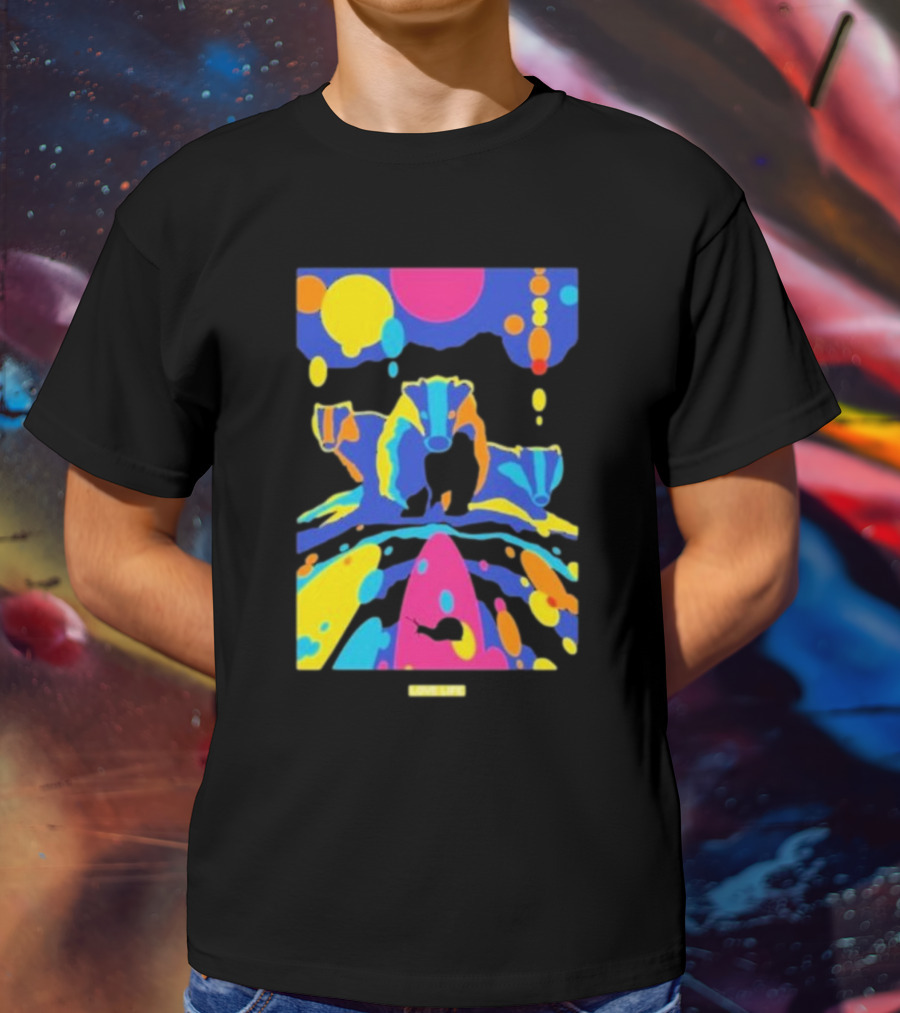 Chris Packham Badgers Glow In The Dark Colorful Wildlife T-Shirt