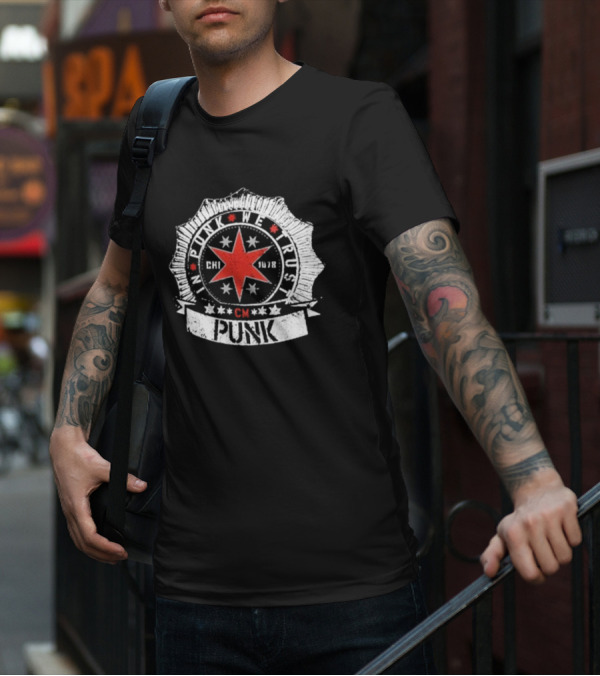 CM Punk In Punk We Trust Chicago Star Badge CHI 1978 T-Shirt
