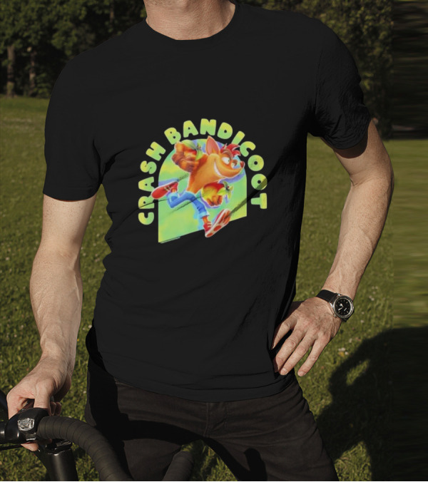 Crash Bandicoot Iconic Character Action Pose Rumble T-Shirt