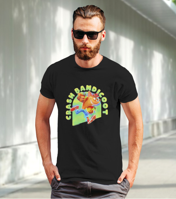 Crash Bandicoot Iconic Character Action Pose Rumble T-Shirt