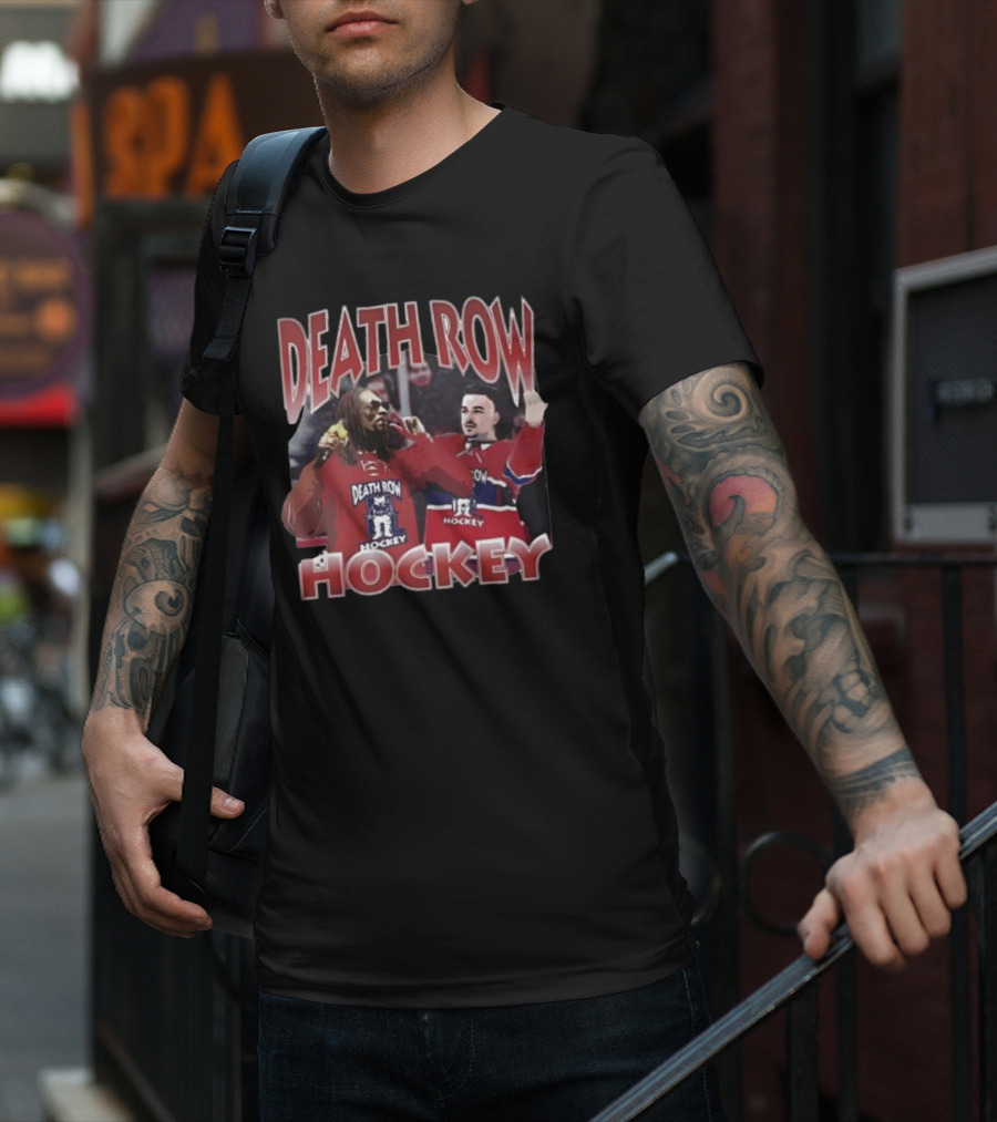 Death Row Hockey Sweater With Iconic Rapper And Player Graphics T-Shirt