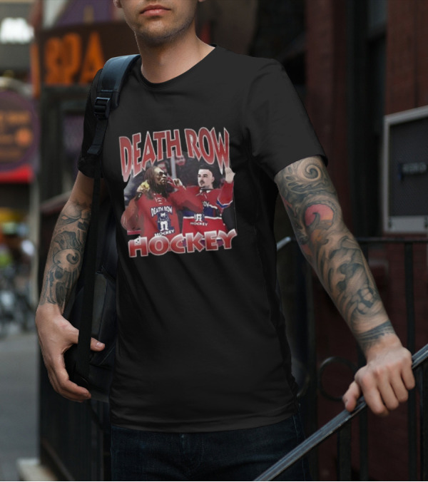 Death Row Hockey Sweater With Iconic Rapper And Player Graphics T-Shirt