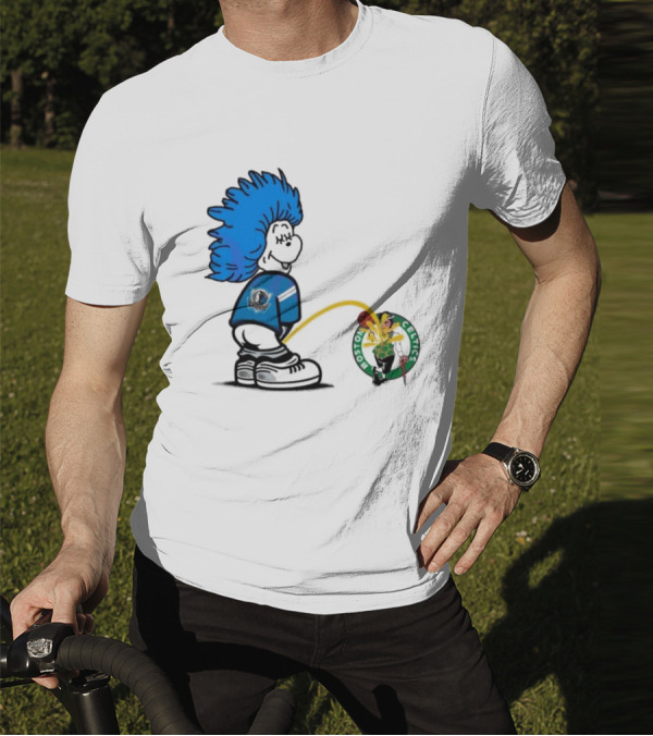 Dr Seuss Thing One Dallas Mavericks Urine On Boston Celtics T-Shirt