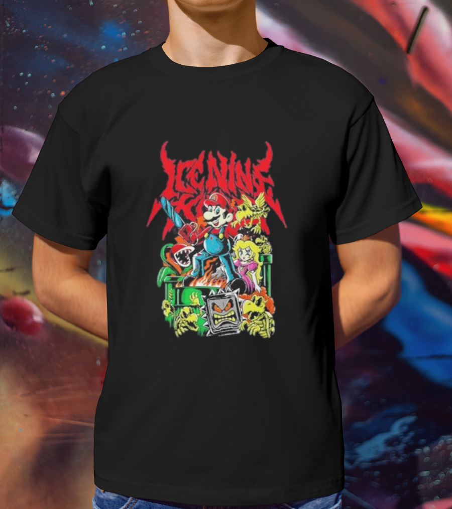 Ice Nine Kills Party Of Darkness Mario Horror Mashup T-Shirt