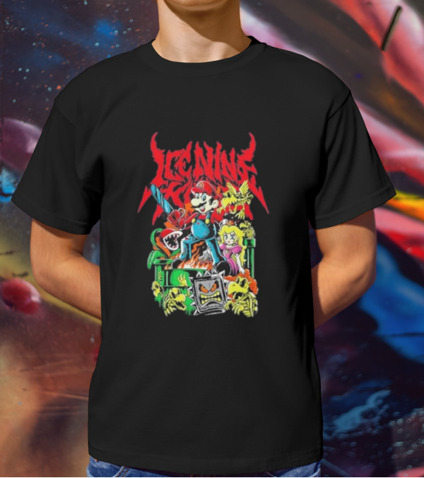 Ice Nine Kills Party Of Darkness Mario Horror Mashup T-Shirt