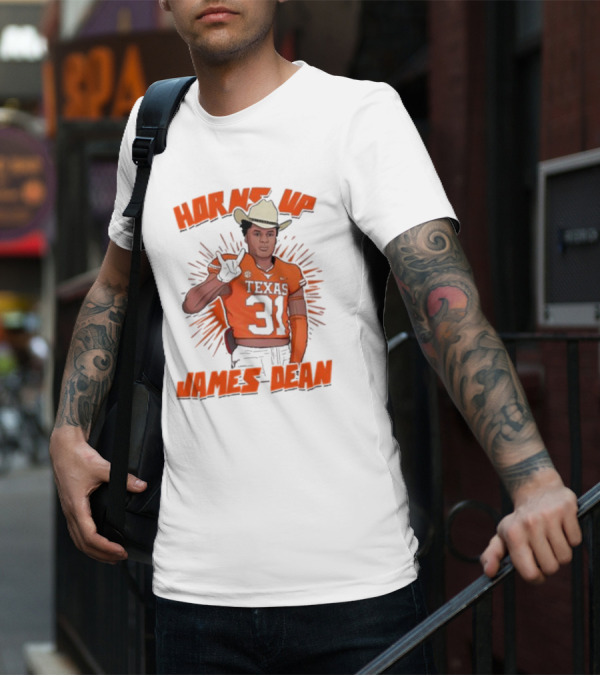 Horns Up Texas 31 Cowboy James Dean T-Shirt