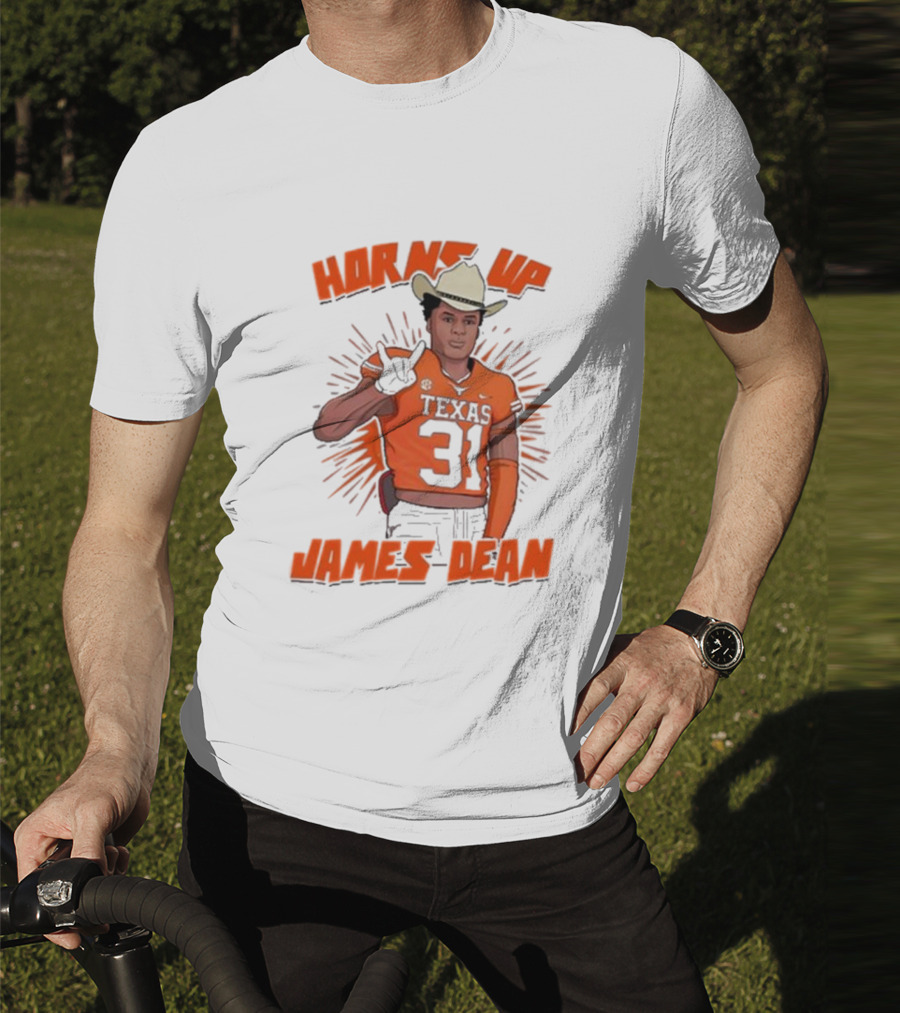 Horns Up Texas 31 Cowboy James Dean T-Shirt