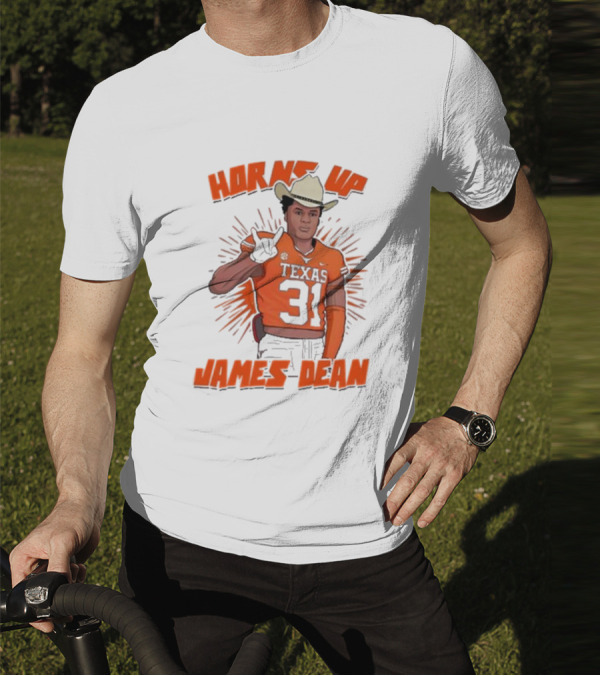 Horns Up Texas 31 Cowboy James Dean T-Shirt