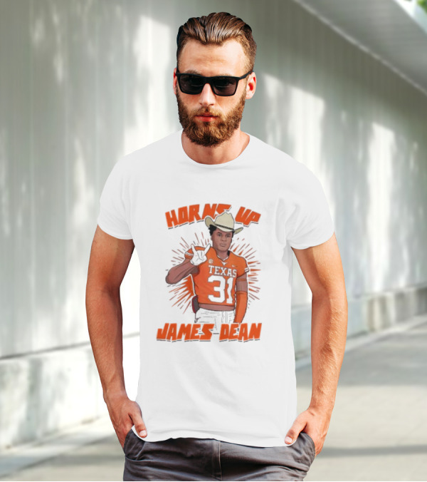 Horns Up Texas 31 Cowboy James Dean T-Shirt