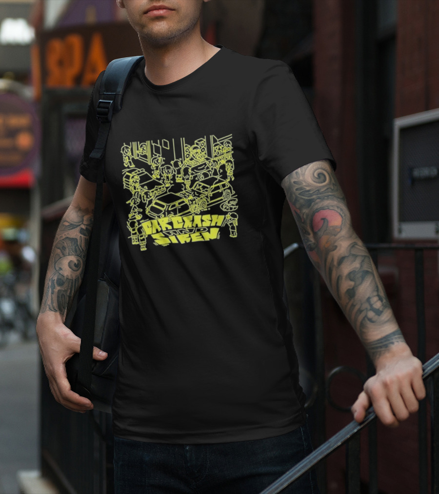 Jazzputin Car Crash Chaos And Siren Scene T-Shirt