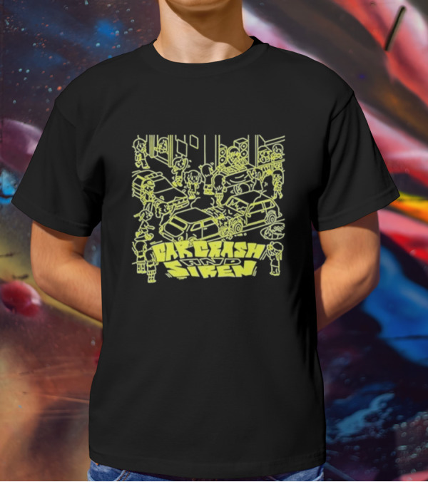 Jazzputin Car Crash Chaos And Siren Scene T-Shirt