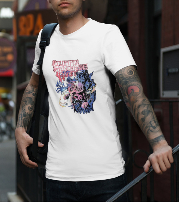 Kelompok Penerbang Roket Space Rage Psychedelic Monster T-Shirt