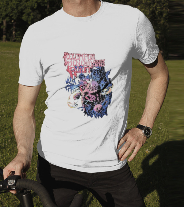 Kelompok Penerbang Roket Space Rage Psychedelic Monster T-Shirt